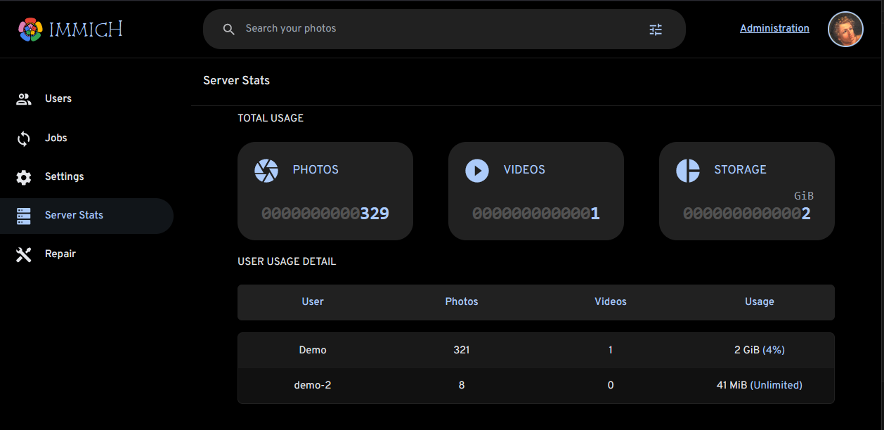 server statistic